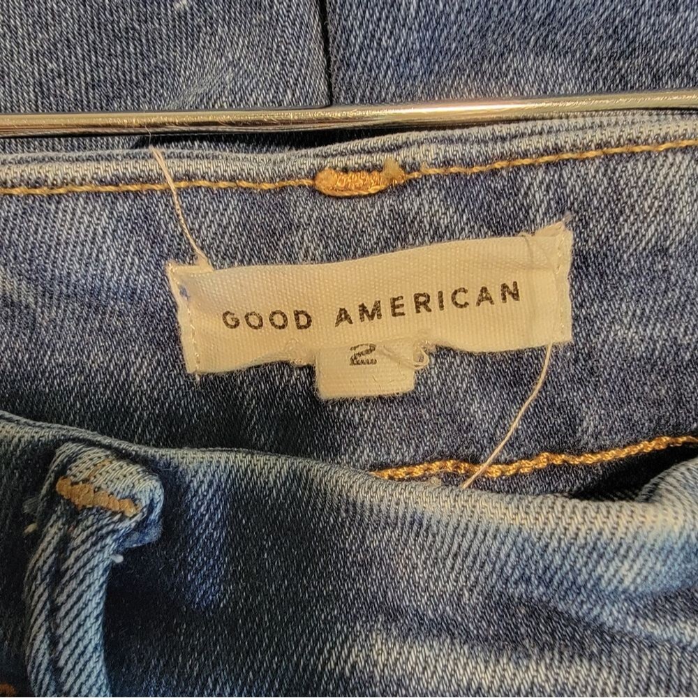 Good American Jeans Power Stretch Pull On Flare Leg Stretch Denim 2 - Picture 5 of 5